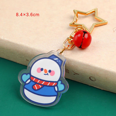 Cerrojo de llaves para hombre de nieve del Festival de Navidad con anillo de metal y grosor de 2 mm