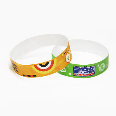 Seguridad Tyvek Pulseras de papel con numeración secuencial Impresión de logotipo personalizado