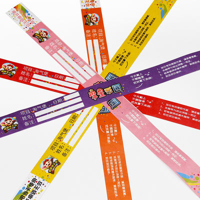 Numeración secuencial de pulseras de papel Tyvek para la seguridad del evento del festival