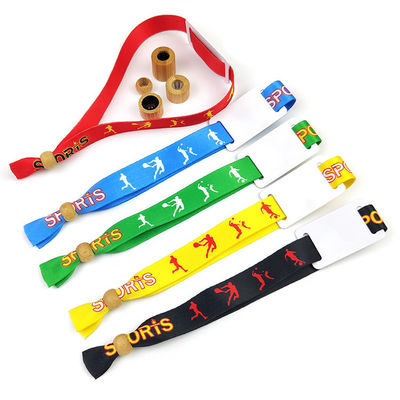 Pulseras de tejido tejido para conciertos eventos promocionales regalo promocional