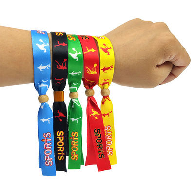 Eventos de promoción de conciertos Pulseras de tela tejida de tela con varios diseños y OEM aceptable