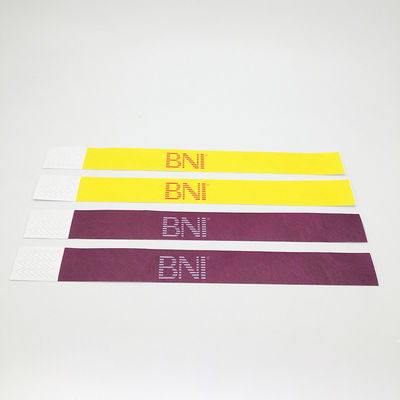 Impresión de logotipos personalizados Tyvek Pulseras de papel Impresión a todo color para eventos y festivales