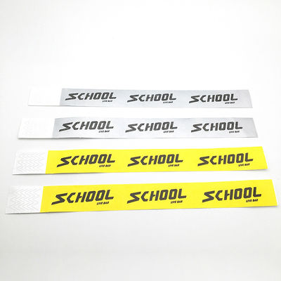 Pulseras de papel Tyvek a medida a prueba de agua Impresión a todo color para la gestión de eventos