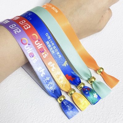 Concierto de cinta Eventos de promoción Pulseras de tela tejida con varios diseños