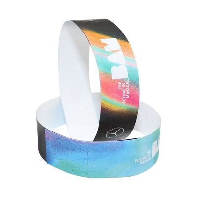 Pulseras Tyvek con logotipo personalizado y protección impermeable para eventos