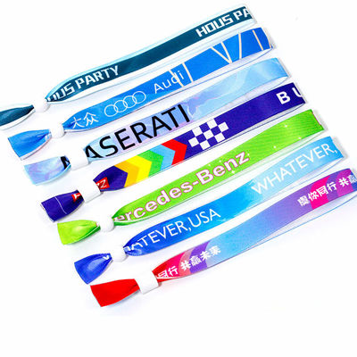 Pulseras de tela tejida perfectas para su evento Varios tamaños OEM aceptado