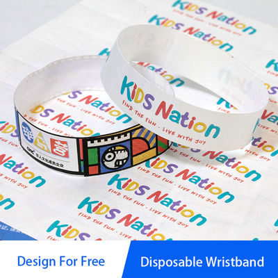 Eventos personalizados Tyvek Pulseras de papel resistentes al agua duraderas para eventos Control de acceso a reuniones de fiestas