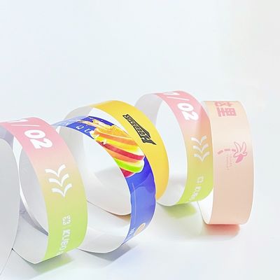Eventos numerados Tyvek pulseras de papel resistentes al agua duraderas para eventos reuniones de fiesta fácil y control de acceso