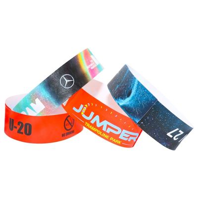 Las pulseras de papel Tyvek ajustables para el control de acceso a reuniones de eventos Vip Party
