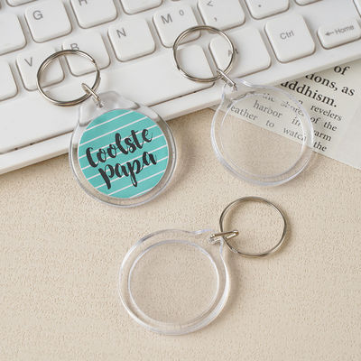 2 mm de espesor llavero acrílico para clientes transparentes / blancos Impreso con foto