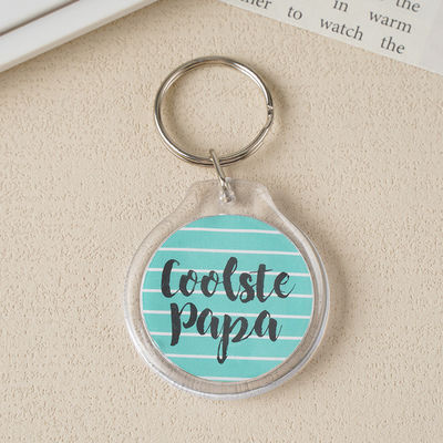 Claves acrílicas personalizadas de 8 mm de color transparente / blanco OEM / ODM