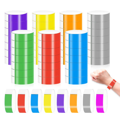 2025 Papel sintético barato Eventos pulseras Logotipo Impreso Resistente al agua y resistente a las lágrimas Pulsera VIP