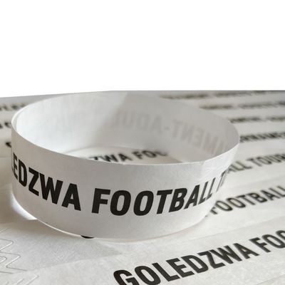 Pulseras de papel Tyvek ajustables con capacidad de impresión a todo color e impermeable