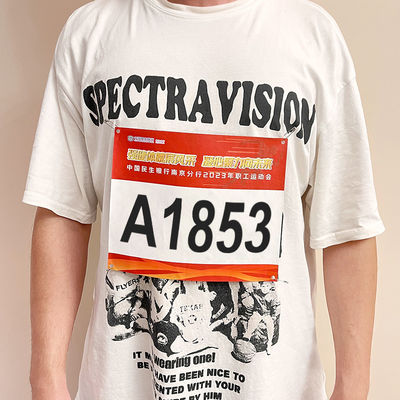 Impresión en pantalla Números personalizados de la raza en material Tyvek con alta visibilidad