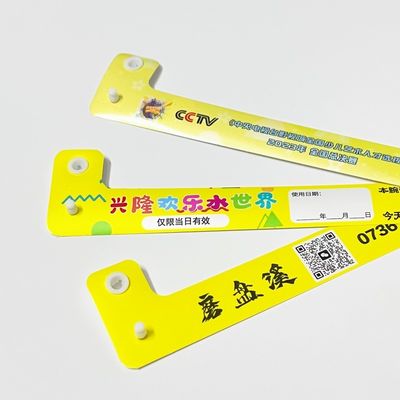 Pulseras en forma de L de PVC de vinilo personalizadas para la identificación de los asistentes a la conferencia