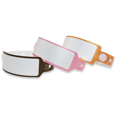 Pulsera de PVC de vinilo impermeable personalizada para eventos festivales de una sola vez duradera