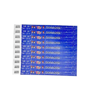 Pulseras de papel desechables a medida Eventos a prueba de agua Tyvek Pulseras de papel con códigos de barras