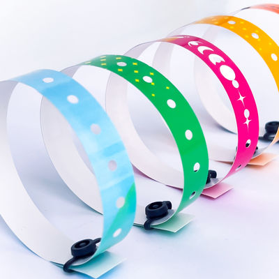 Impermeable Custom Logotipo de color completo Brazalete de PVC para eventos Ofrecer servicio personalizado