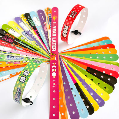 Pulsera de PVC de borde redondo Control de acceso a eventos Pulseras de PVC para sus necesidades comerciales