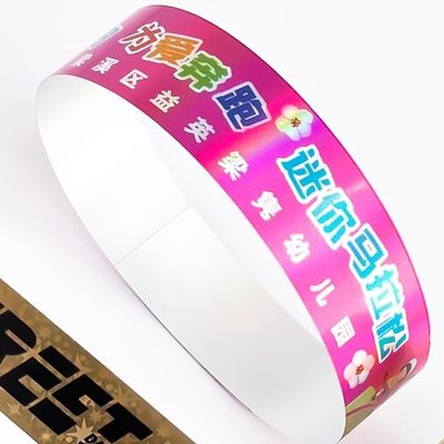 Pulseras holográficas personalizadas desechables para eventos y branding