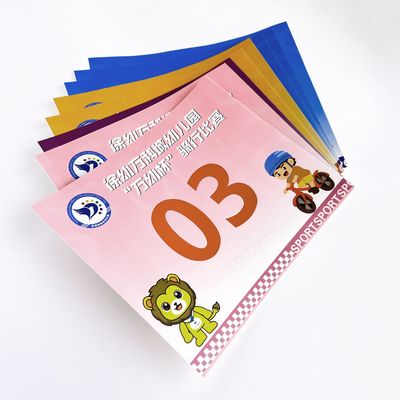 Tyvek Race Bib Números 210 mm Impreso en pantalla Personalizable